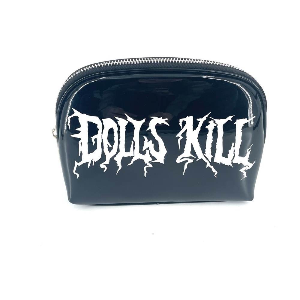 DOLLS KILL Black Zip Closure Makeup Bag NWOT